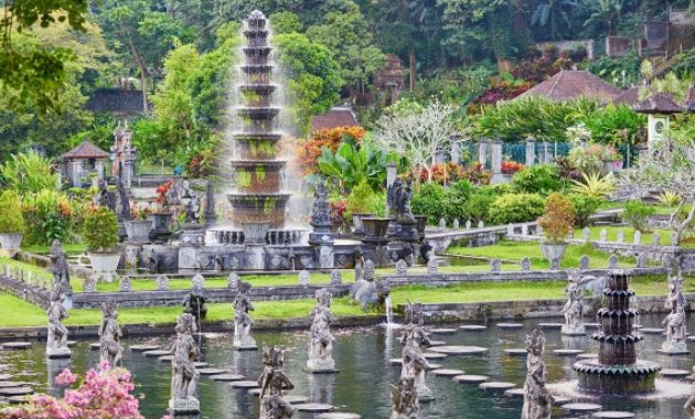 Tirta Gangga Water Palace Bali with traditional gardens and pools
